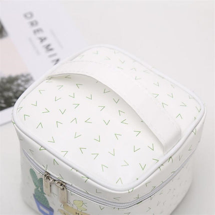 Fashion Makeup Travel Bag Women Portable Cosmetic Toiletries Storage Bag(Cactus)-garmade.com