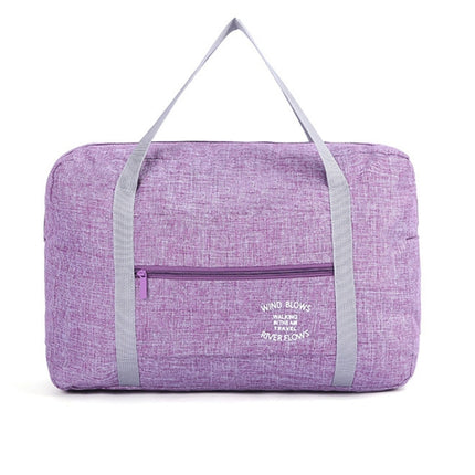 Portable Folding Travel Storage Bag Organizer Large Capacity Luggage Packing Tote Bag(Purple)-garmade.com