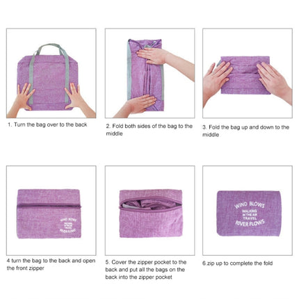 Portable Folding Travel Storage Bag Organizer Large Capacity Luggage Packing Tote Bag(Purple)-garmade.com