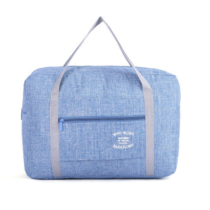 Portable Folding Travel Storage Bag Organizer Large Capacity Luggage Packing Tote Bag(Light Blue)-garmade.com