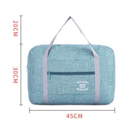 Portable Folding Travel Storage Bag Organizer Large Capacity Luggage Packing Tote Bag(Light Blue)-garmade.com