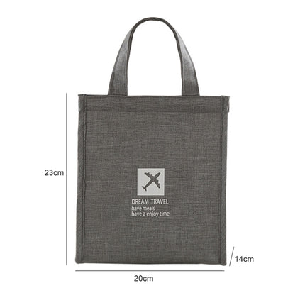 Portable Lunch Picnic Portable Food Insulation Storage Bag, Size:S 20x23x14cm(Grey)-garmade.com