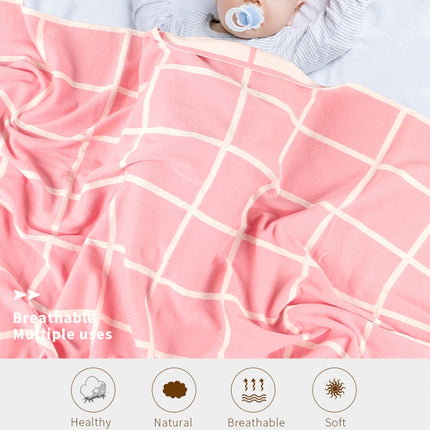 Knitted Plaid Baby Blanket(Blue)-garmade.com