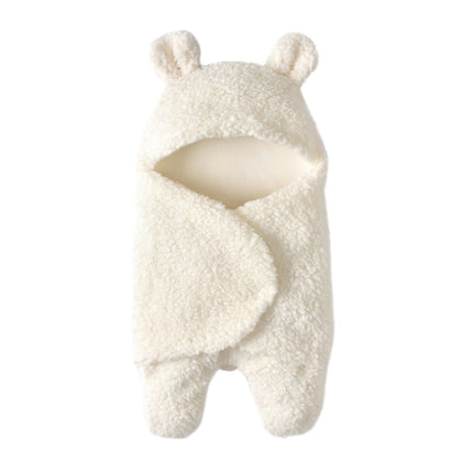 Baby Sleeping Bag Newborn Leg Warmer Plus Velvet Quilt, Size: 42cm x 68cm(White)-garmade.com