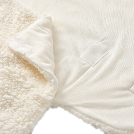 Baby Sleeping Bag Newborn Leg Warmer Plus Velvet Quilt, Size: 42cm x 68cm(White)-garmade.com