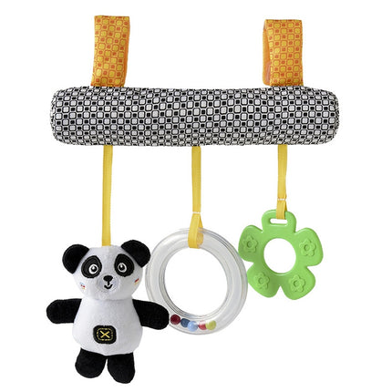 Baby Stroller Cartoon Animal Pendant Cradle Ornament Hanging Rattle(Black And White Panda Bed Hanging)-garmade.com