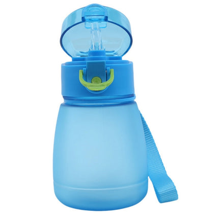 2 PCS Frosted Belly Cup With Straw Sealing Cup(Blue)-garmade.com