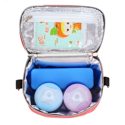 Feeding Bottle Insulation Bags Baby Diaper Stroller Cooler Changing Bags(Black)-garmade.com