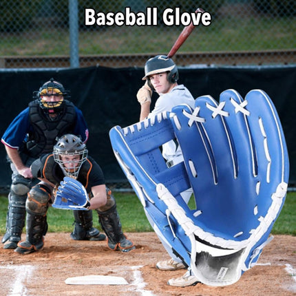 PVC Outdoor Motion Baseball Leather Baseball Pitcher Softball Gloves, Size:10.5 inch(Brown)-garmade.com
