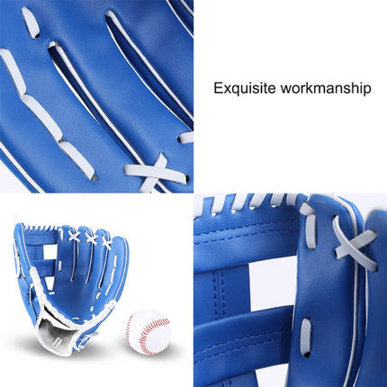 PVC Outdoor Motion Baseball Leather Baseball Pitcher Softball Gloves, Size:11.5 inch(Blue)-garmade.com