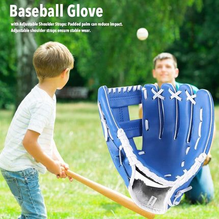 PVC Outdoor Motion Baseball Leather Baseball Pitcher Softball Gloves, Size:11.5 inch(Brown)-garmade.com