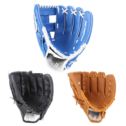 PVC Outdoor Motion Baseball Leather Baseball Pitcher Softball Gloves, Size:12.5 inch(Brown)-garmade.com