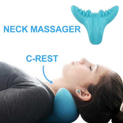 Acupressure Massage Pillow C-Rest Neck Cervical Shoulder Muscle Relaxer High Density Memory Foam Pillow Tools-garmade.com