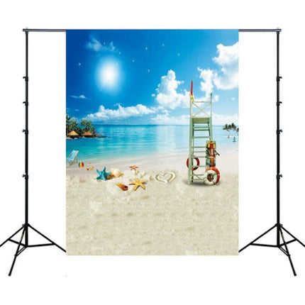 1.5m x 2.1m Simulation 3D Beach Seascape Coconut Tree Photo Photography Background Cloth(2945)-garmade.com