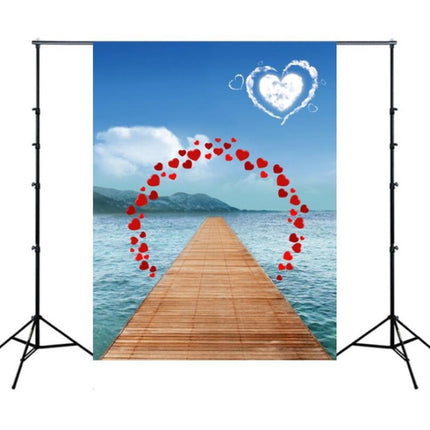 1.5m x 2.1m Simulation 3D Beach Seascape Coconut Tree Photo Photography Background Cloth(4131)-garmade.com