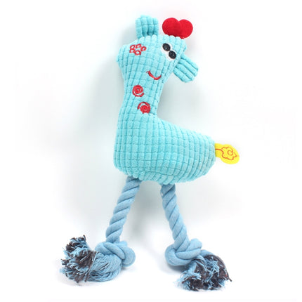 Dog Pet Cotton Rope Plush Sound Toy(Blue)-garmade.com