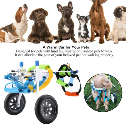Pet Wheelchair Disabled Dog Old Dog Cat Assisted Walk Car Hind Leg Exercise Car For Dog/Cat Care, Size:XXS-garmade.com