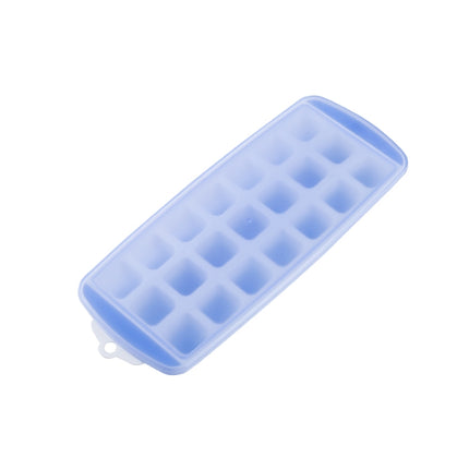 Summer 21 Grid Cool Home-made Ice Cube Ice Box Mould with Lid(Blue)-garmade.com