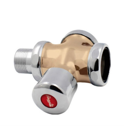 Stool Flush Valve Urinal Delay Valve Hand Press Flush Valve, Style:25 mm Copper Large-garmade.com