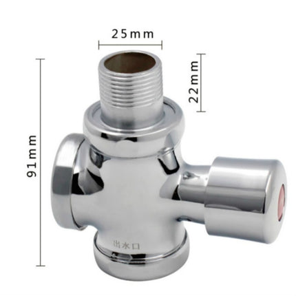 Stool Flush Valve Urinal Delay Valve Hand Press Flush Valve, Style:25 mm Alloy Small-garmade.com