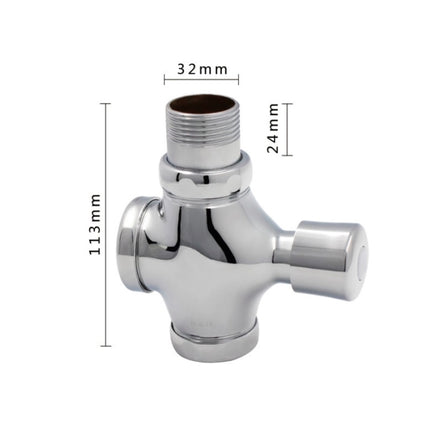 Stool Flush Valve Urinal Delay Valve Hand Press Flush Valve, Style:1 Inch Alloy Large-garmade.com