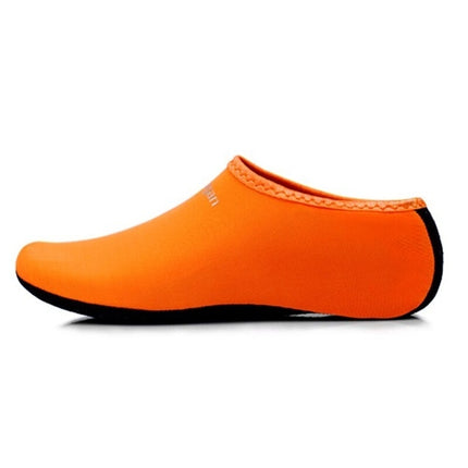 Yoogan Pair Unisex Outdoor Non-Slip Beach Socks for Swimming Diving Snorkeling, Shoe Size:S（34-35）(Orange)-garmade.com