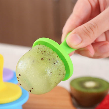 Silicone Mini Ice Pops Mold Ice Cream Ball Lolly Maker Popsicle Molds Baby DIY Food Supplement Tool(Green)-garmade.com