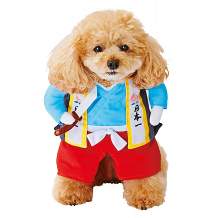 Funny Cat Dog Costume Uniform Suit Cat Clothes Costume Puppy Clothes Dressing Up Suit Party Clothing for Cat Cosplay Clothes, Size:M(Samurai Knife)-garmade.com