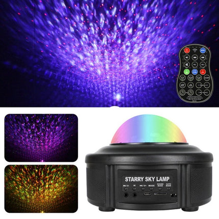 10W Micro USB Bluetooth Music Starry Sky + Ocean LED Projector Light Sound Control Laser Light Stage Light, Support TF Card-garmade.com