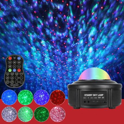 10W Micro USB Bluetooth Music Starry Sky + Ocean LED Projector Light Sound Control Laser Light Stage Light, Support TF Card-garmade.com