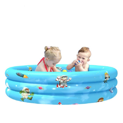 Household Indoor and Outdoor Children Round Three Rings Inflatable Swimming Pool Ball Pool, Size:90 x 30cm(Blue Star Alliance)-garmade.com