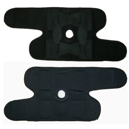 2 PCS Adjustable Paste Type Breathable Sports Knee Protector with Aluminum Bracket(Black)-garmade.com