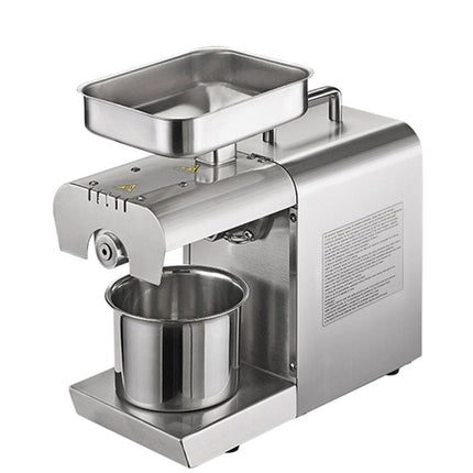 Seed Oil Press Extrator Stainless Steel Commercial Home Automatic Peanut Coconut Sesame Oil Press Machine 40x36.5x16cm, CN Plug-garmade.com