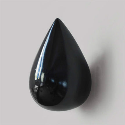 Creative Water Droplets Wall Hooks Home Decoration Resin Mural 3D Coat Hook Single Hooks Wall Hanger, Size:Small Size(Black)-garmade.com
