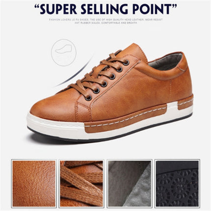 Baroque Shoes Casual PU Leather Sports Shoes for Men, Size:38(Yellow)-garmade.com