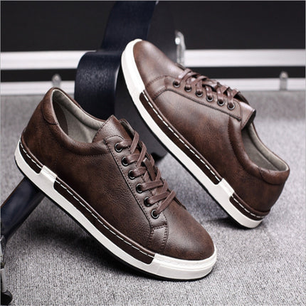 Baroque Shoes Casual PU Leather Sports Shoes for Men, Size:38(Brown)-garmade.com