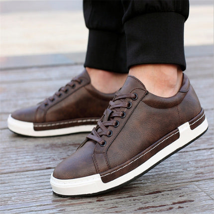 Baroque Shoes Casual PU Leather Sports Shoes for Men, Size:38(Brown)-garmade.com