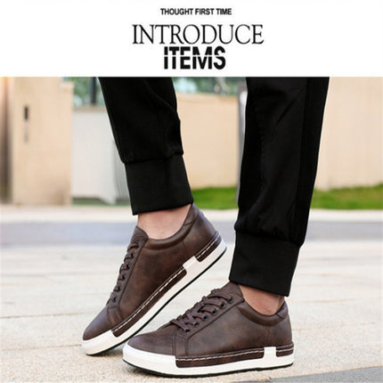 Baroque Shoes Casual PU Leather Sports Shoes for Men, Size:38(Brown)-garmade.com