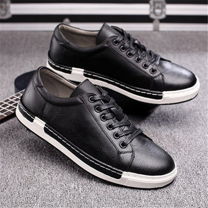 Baroque Shoes Casual PU Leather Sports Shoes for Men, Size:39(Black)-garmade.com