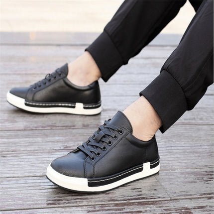 Baroque Shoes Casual PU Leather Sports Shoes for Men, Size:39(Black)-garmade.com