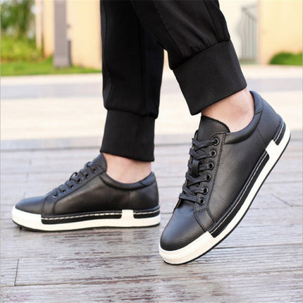 Baroque Shoes Casual PU Leather Sports Shoes for Men, Size:39(Black)-garmade.com