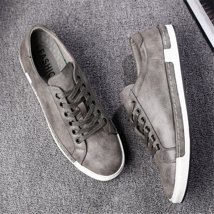 Baroque Shoes Casual PU Leather Sports Shoes for Men, Size:43(Grey)-garmade.com