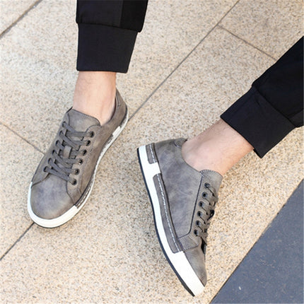 Baroque Shoes Casual PU Leather Sports Shoes for Men, Size:43(Grey)-garmade.com