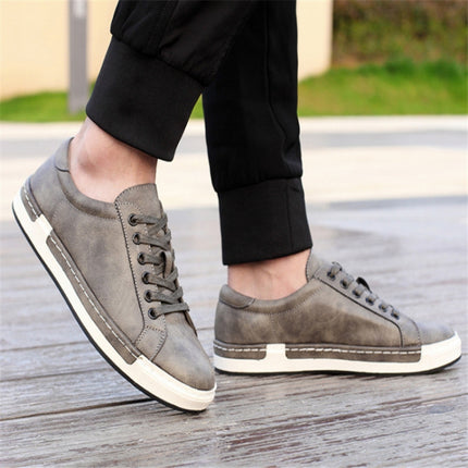 Baroque Shoes Casual PU Leather Sports Shoes for Men, Size:43(Grey)-garmade.com