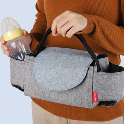 Baby Stroller Bags Large Capacity Mummy Nappy Bag Multifunction Travel Diaper Bag Maternity Nursing Hanging Storage Bag(Gray)-garmade.com