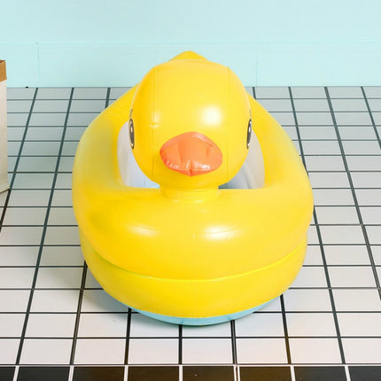 Small Yellow Duck Baby Inflatable Bathtub can Sit and Fold Portable Bathtub-garmade.com