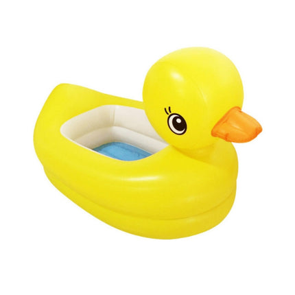 Small Yellow Duck Baby Inflatable Bathtub can Sit and Fold Portable Bathtub-garmade.com