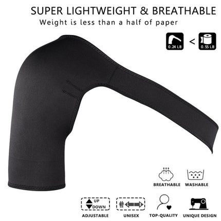 Breathable Adjustable Shoulder Support Brace Unisex Sport Compression Brace Strap Wrap Shoulder Belt, Size:Left Shoulder-garmade.com