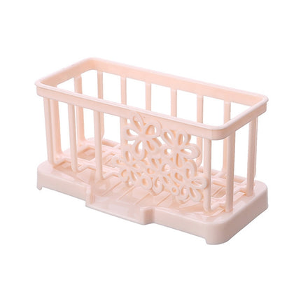 Simple Plastic Drain Rack Kitchen Supplies Sponge Storage Rack Storage Rack(Light Beige)-garmade.com