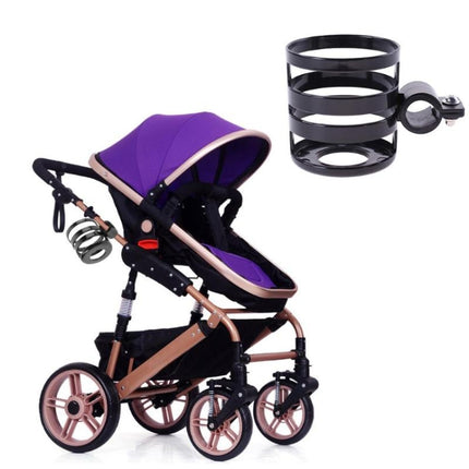 Round Plastic Baby Stroller Accessories Bicycle Water Bottles RackBottles Rack(Black)-garmade.com